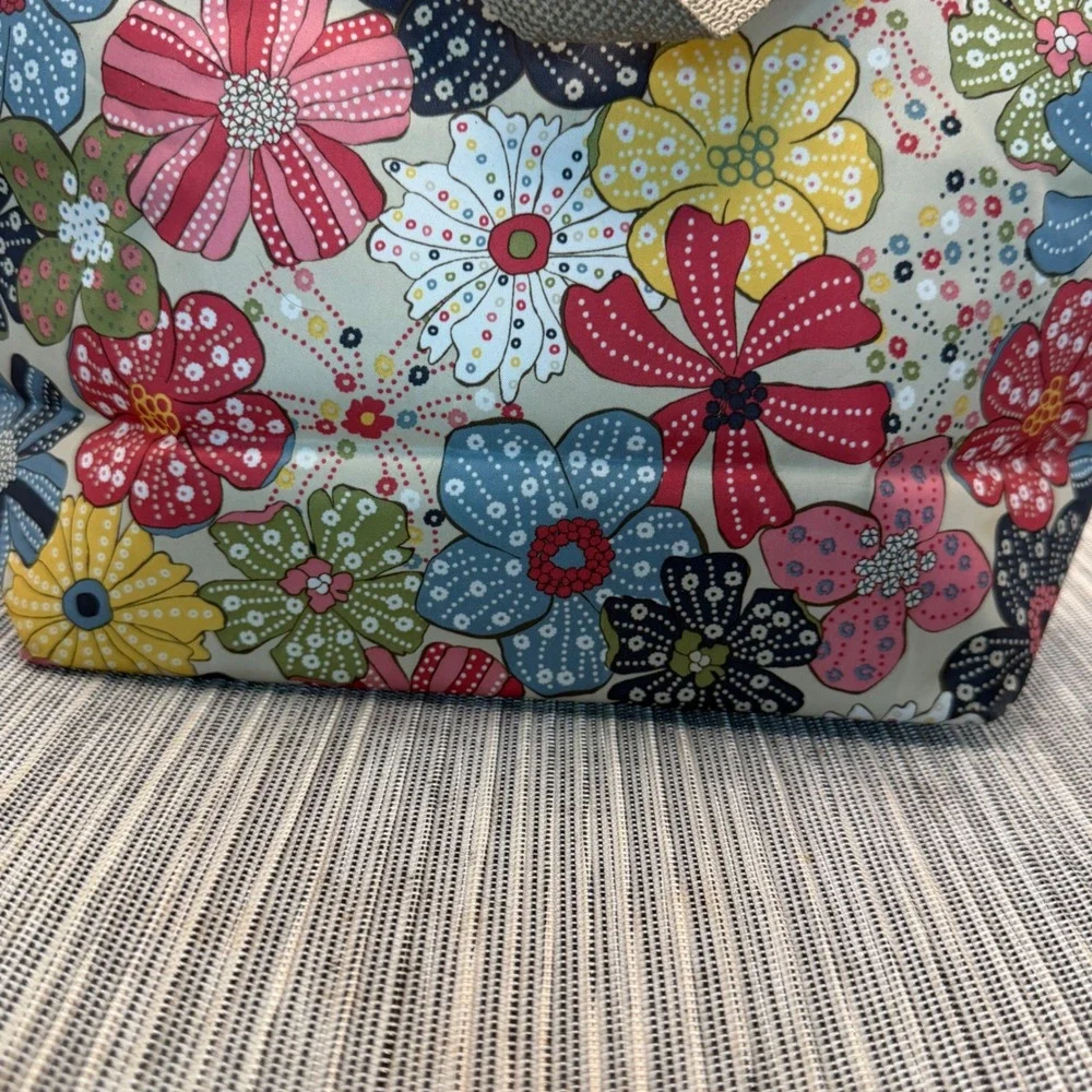 Thirty-One Thermal Tote Insulated Lunch Bag Floral Print Multi-Color Polyester